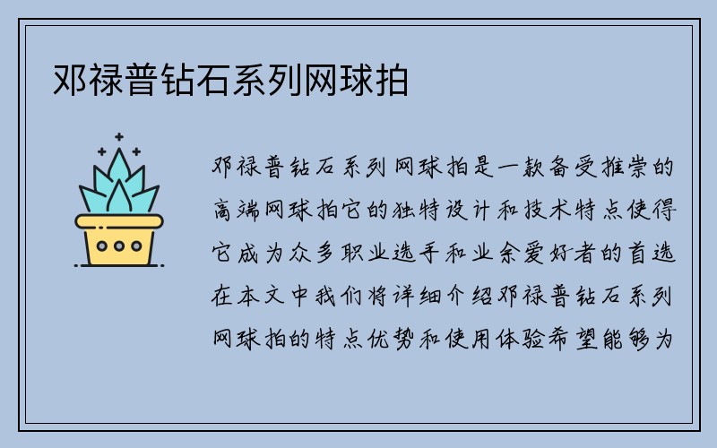 邓禄普钻石系列网球拍